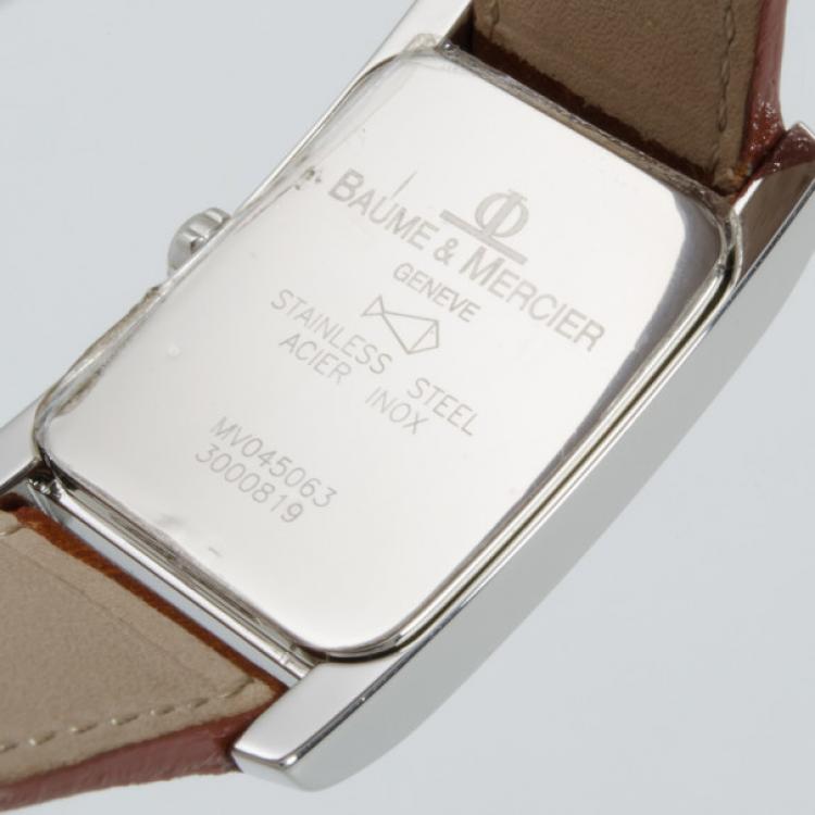 Pre Owned Baume & Mercier Regulateur Inox Plated Stainless Steel Unisex Wristwatch