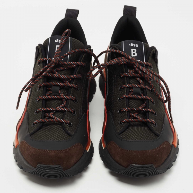 Pre Owned Berluti Multicolor Suede and Leather Low Top Sneakers Size 44.5