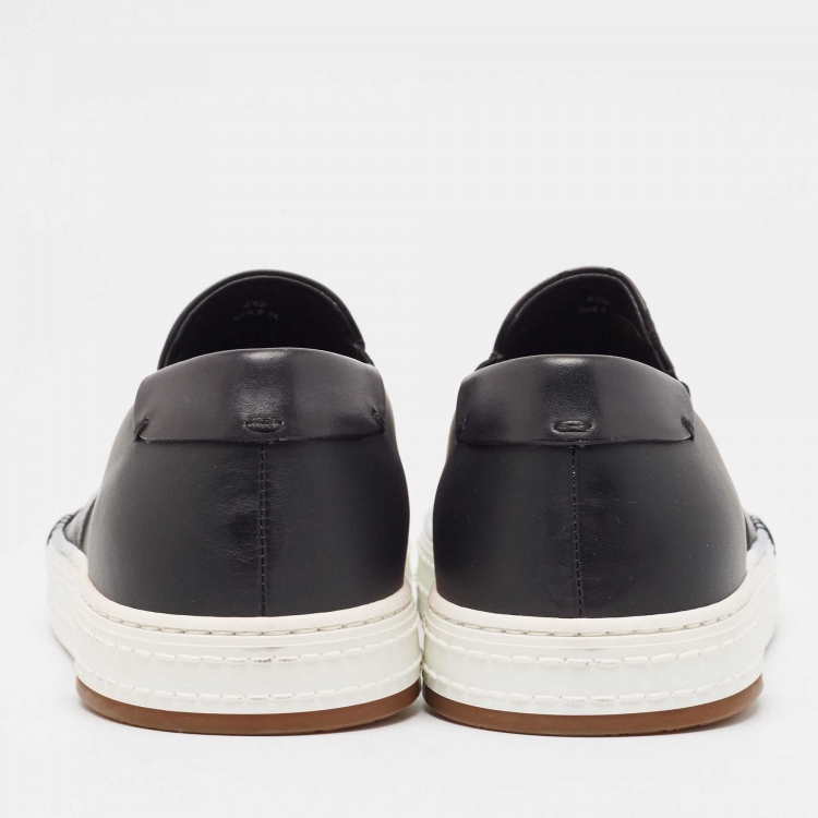 Pre Owned Berluti Black Leather Playtime Low Sneakers Size 40.5