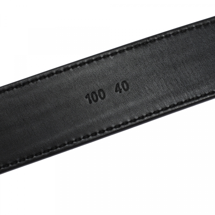 Pre Owned Berluti Brown Scritto Leather Classic Buckle Belt 100CM