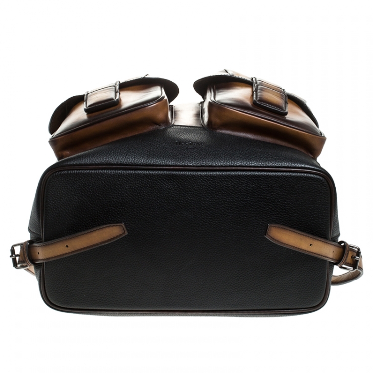 Pre Owned Berluti Brown Leather Horizon Backpack 