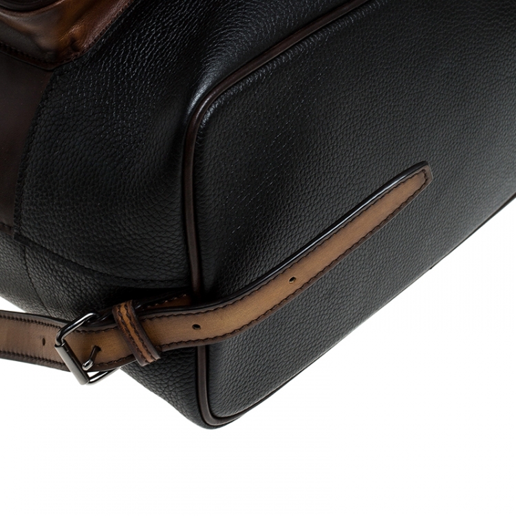 Pre Owned Berluti Brown Leather Horizon Backpack 