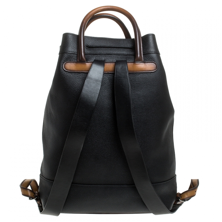 Pre Owned Berluti Brown Leather Horizon Backpack 