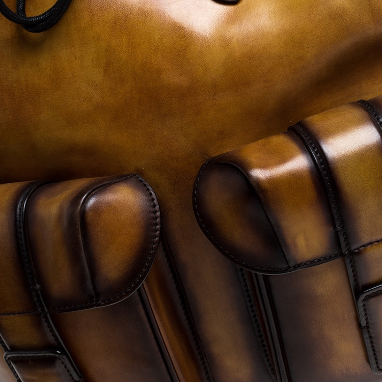 Pre Owned Berluti Brown Leather Horizon Backpack 