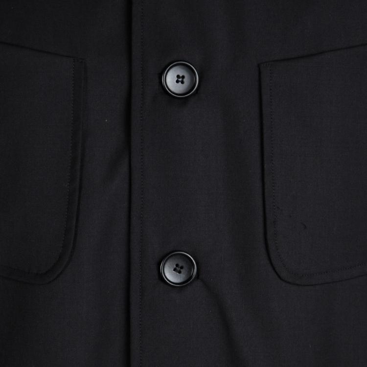 Pre Owned Berluti Black Mandarin Collar Button Front Regular Fit Jacket L