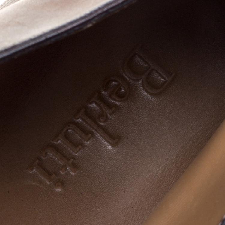 Pre Owned Berluti Brown Leather High Top Boots Size 41.5