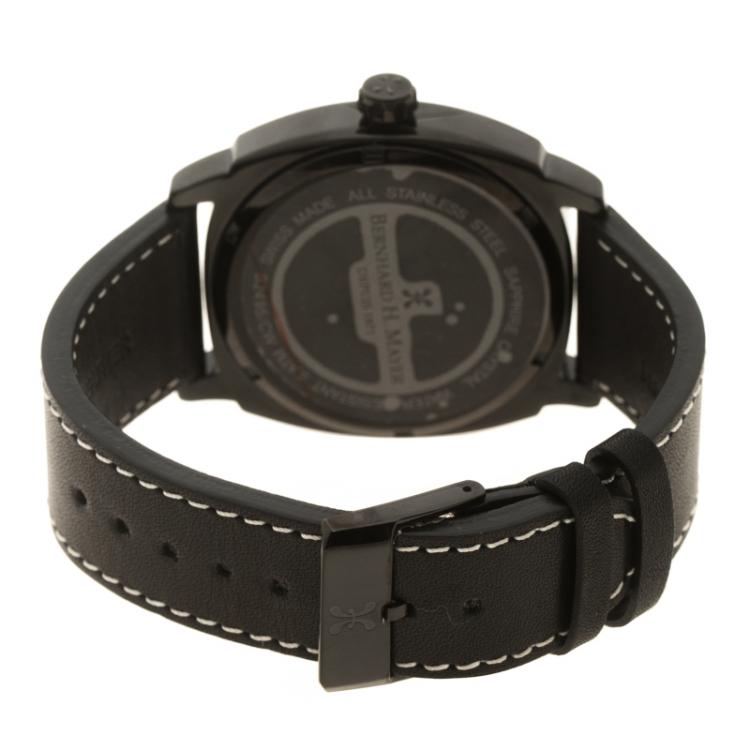 Pre Owned Bernhard H Mayer Black  Stainless Steel IL Nero Men's Wristwatch  44 mm