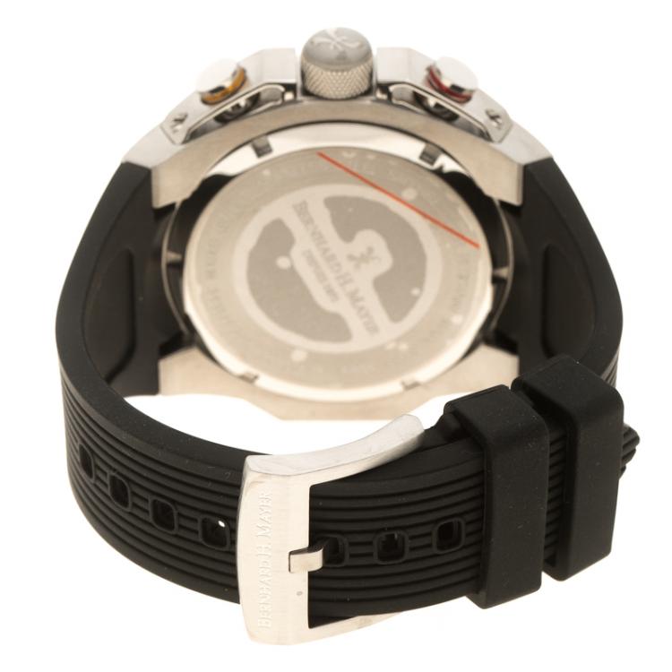 Pre Owned Bernhard H. Mayer White Stainless Steel Striker Men's Wristwatch 50 mm