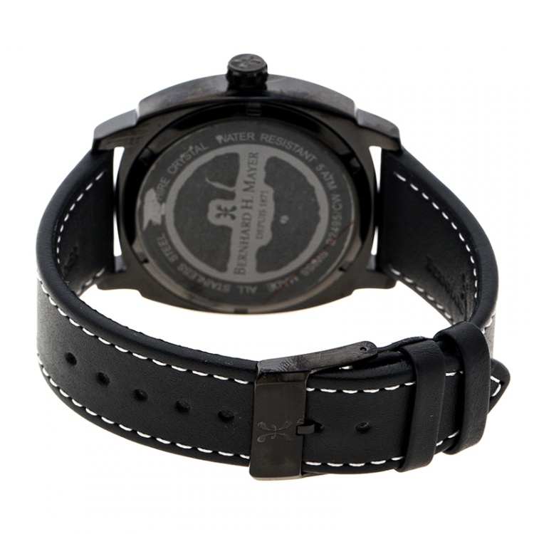 Pre Owned Bernhard H Mayer Black Stainless Steel IL Nero Men's Wristwatch  44 mm