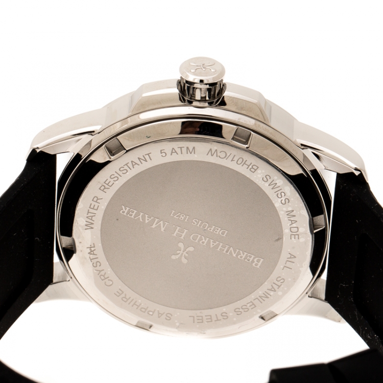 Pre Owned Bernhard H. Mayer Blue Stainless Steel Drift Men's Wristwatch 44 mm