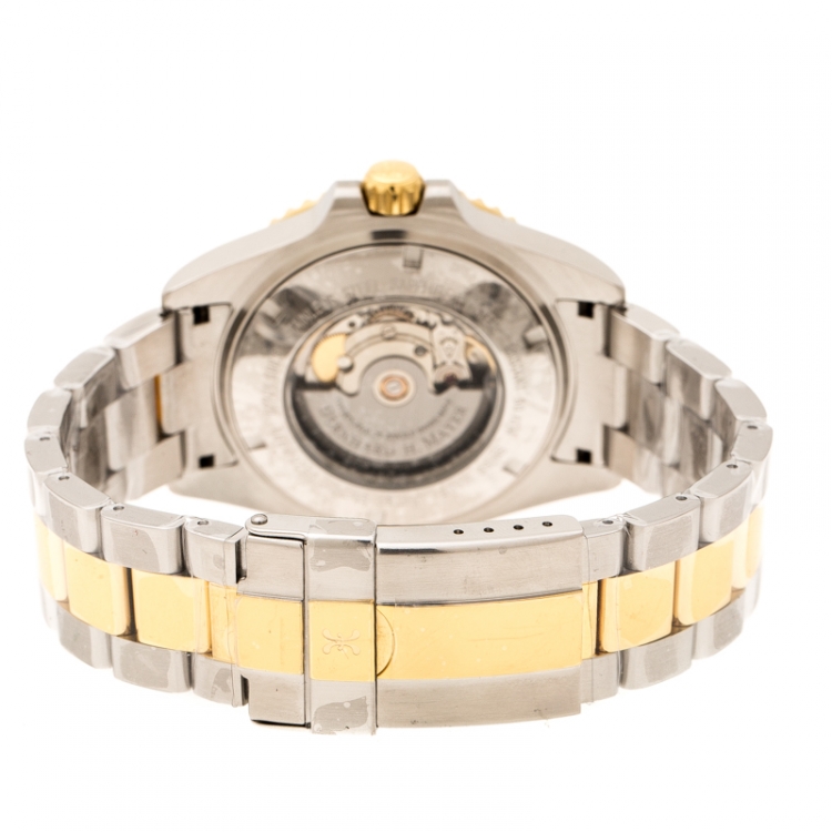 Pre Owned Bernhard H Mayer Grey Carbon Fiber Two-Tone Stainless Steel Nauticus Royale III Men's Wristwatch 45 mm