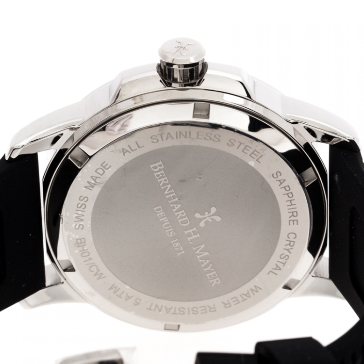 Pre Owned Bernhard H. Mayer Blue Stainless Steel Drift Men's Wristwatch 44 mm