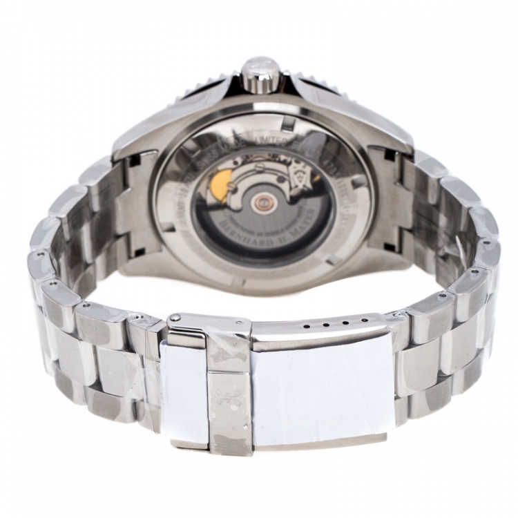 Pre Owned Bernhard H. Mayer Black Stainless Steel Nauticus Austro Limited Edition Men's Wristwatch 45 MM