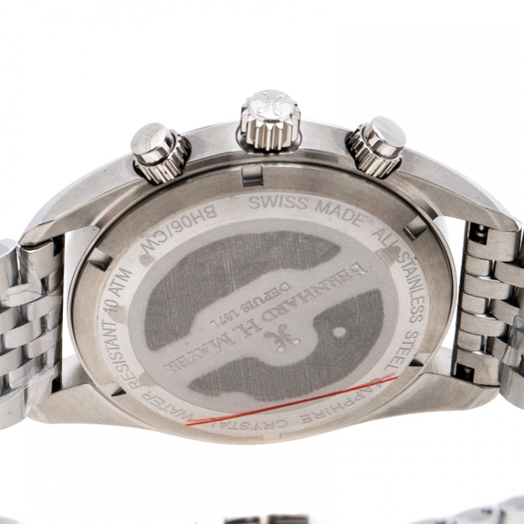 Pre Owned Bernhard H. Mayer Blue Stainless Steel Ascent Chronograph BH06/CW Men's Wristwatch 44 MM