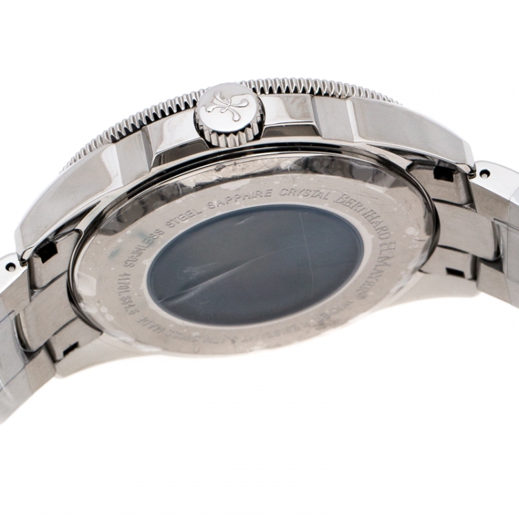 Pre Owned Bernhard H. Mayer White Stainless Steel Force Quantum Men's Wristwatch 43 mm