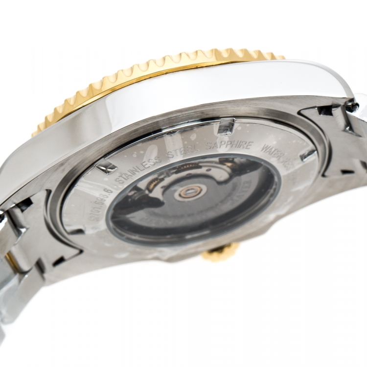 Pre Owned Bernhard H Mayer Grey Carbon Fiber Two-Tone Stainless Steel Nauticus Royale III Men's Wristwatch 45 mm