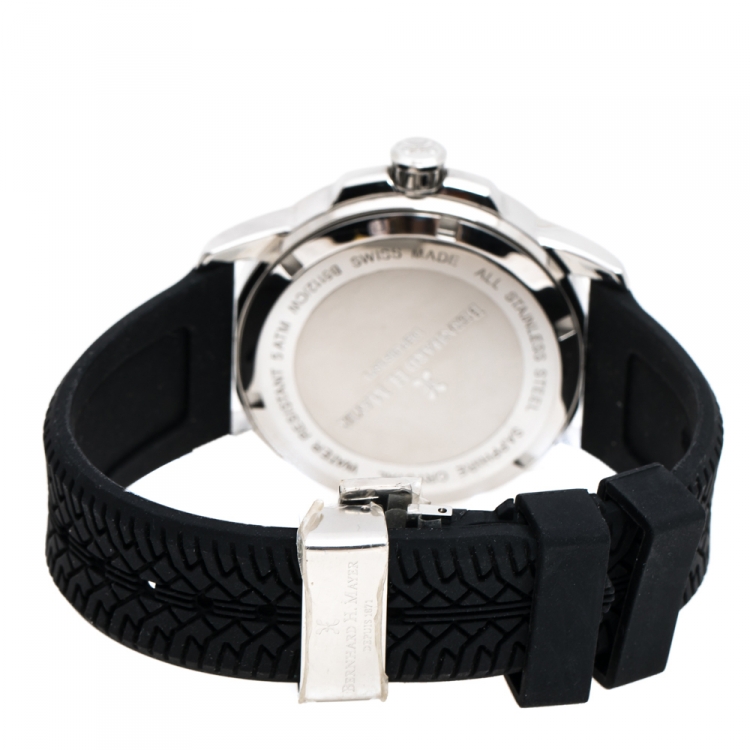 Pre Owned Bernhard H. Mayer Blue Stainless Steel Black Silicon Drift Men's Wristwatch 44 mm
