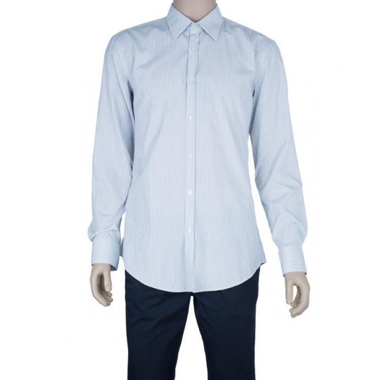 Pre Owned BOSS By Hugo Boss Men's Striped Formal Shirt L