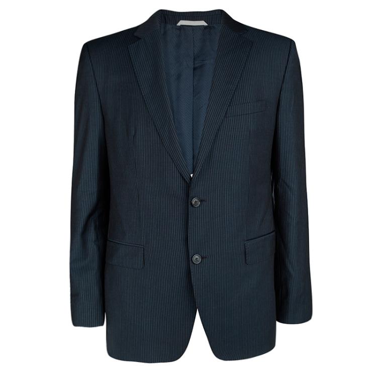 Pre Owned Boss by Hugo Boss Navy Blue Striped Wool The James/Sharp 2 Suit XL