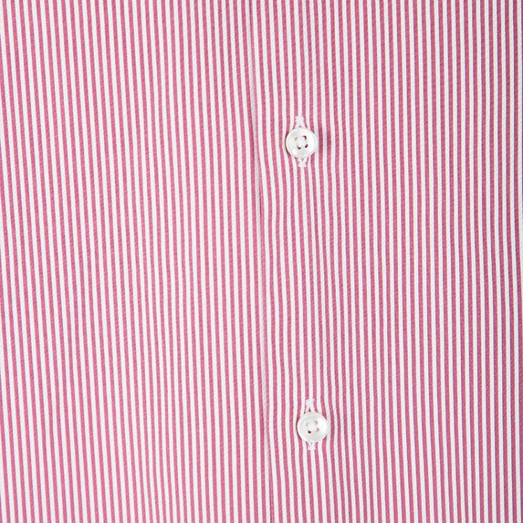 Pre Owned Boss by Hugo Boss Red and White Striped Cotton Regular Fit Shirt 3XL