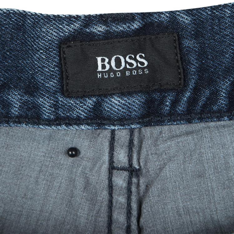 Pre Owned Boss By Hugo Boss Indigo Faded Effect Denim Maine1 Jeans XL