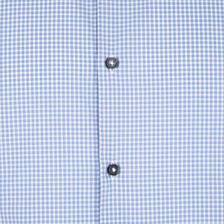 Pre Owned Boss By Hugo Boss Blue and White Checked Stretch Cotton Slim Fit Juri Shirt L
