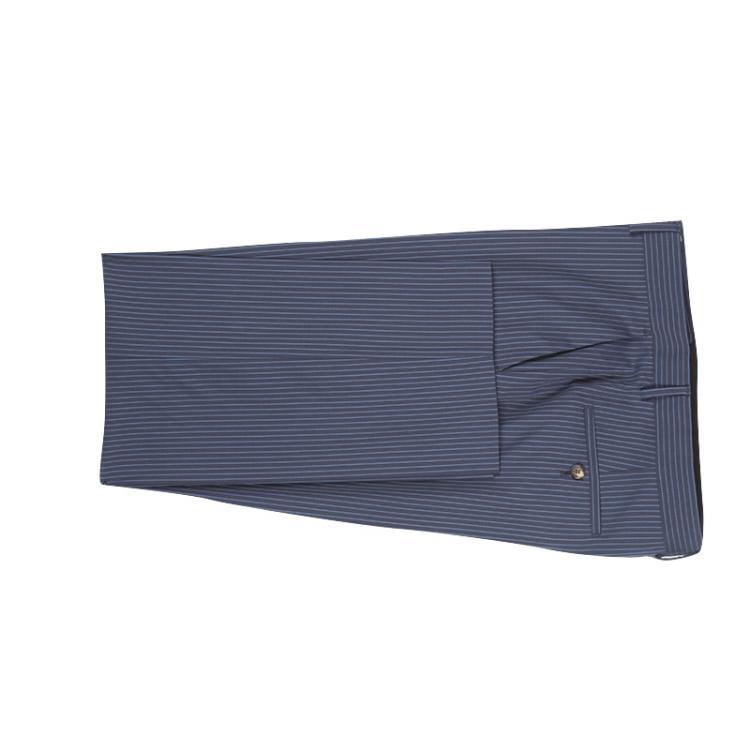 Pre Owned Boss By Hugo Boss Blue Striped Wool The Who/Sharp Suit XXL