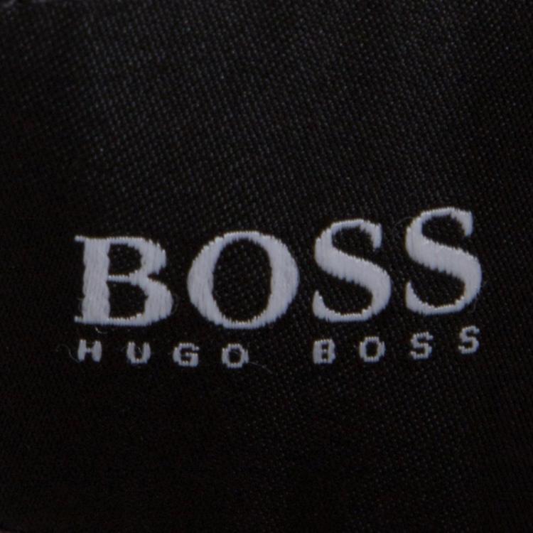 Pre Owned Boss By Hugo Boss White and Brown Striped Linen Long Sleeve Button Front Shirt M