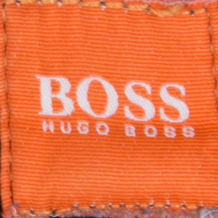 Pre Owned Boss Orange By Hugo Boss Indigo Dark Wash Faded Effect Denim Jeans S