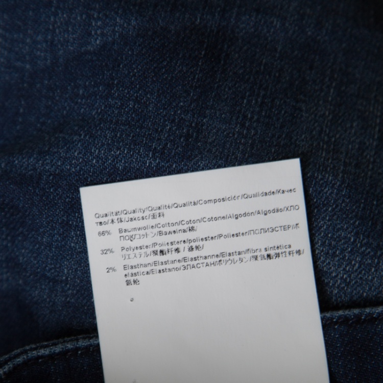 Pre Owned Boss Green by Hugo Boss Indigo Faded Effect Stretch Denim Slim Fit Jeans L