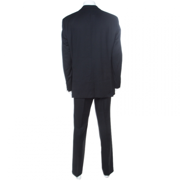 Pre Owned Boss by Hugo Boss Black Wool Pasolini/Movie Suit 2XL