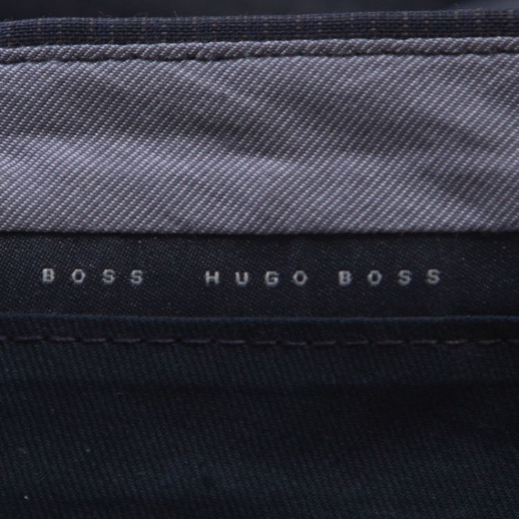 Pre Owned Boss By Hugo Boss Grey Wool Tailored Trousers S