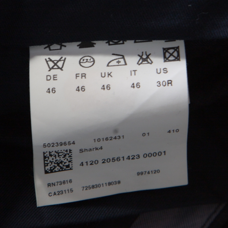 Pre Owned Boss By Hugo Boss Grey Wool Tailored Trousers S