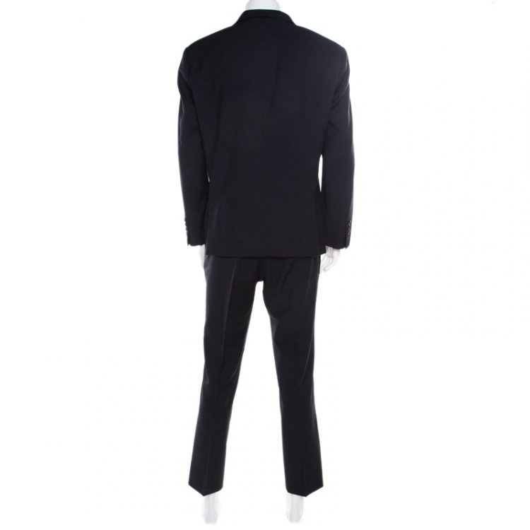 Pre Owned Boss by Hugo Boss Navy Blue Wool Tailored Genius Suit XXL