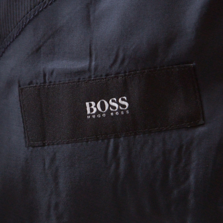 Pre Owned Boss by Hugo Boss Navy Blue Wool Tailored Genius Suit XXL