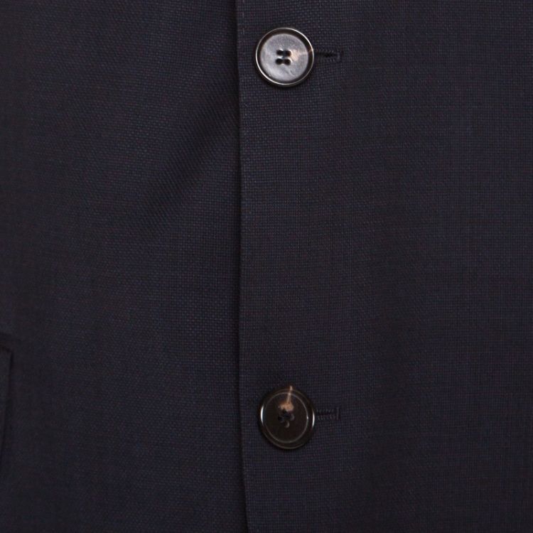 Pre Owned Boss by Hugo Boss Navy Blue Wool Tailored Genius Suit XXL