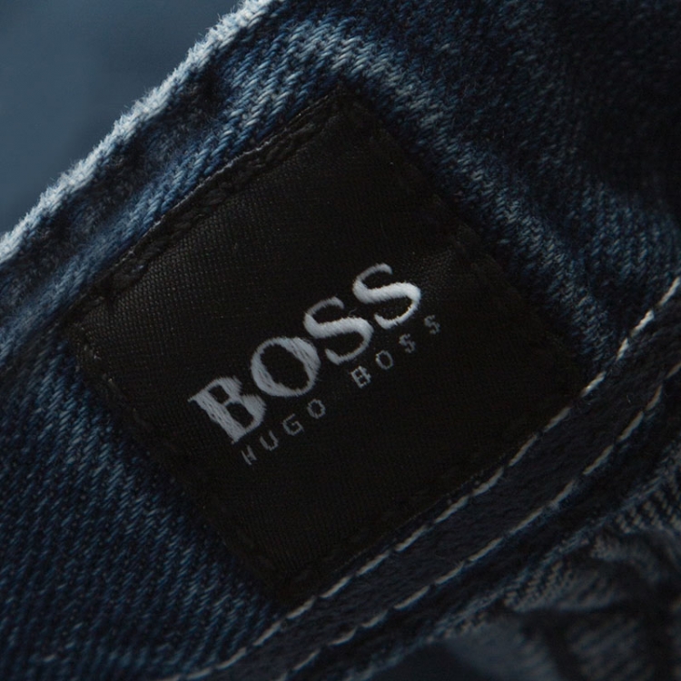 Pre Owned Boss By Hugo Boss Blue Stretch Denim Maine3 Jeans XL