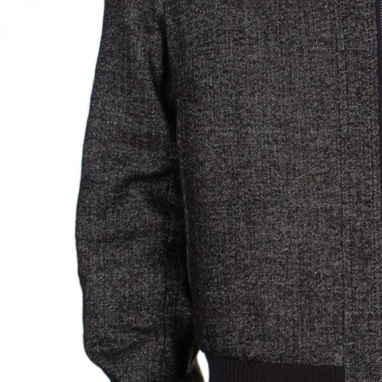 Pre Owned BOSS by Hugo Boss Brown Wool Bomber Men's Jacket M