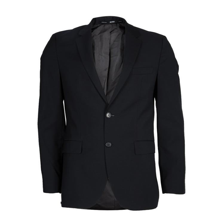 Pre Owned Boss By Hugo Boss Black Regular Fit Tailored Suit M