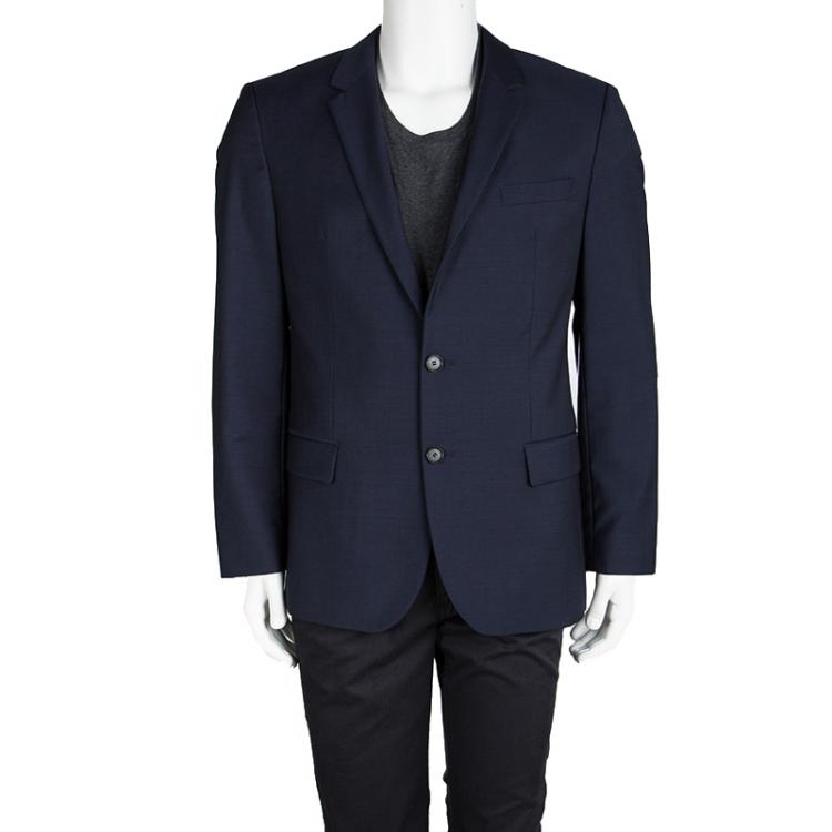 مملوكة مسبقًا Boss By Hugo Boss Blue Wool Blazer XL