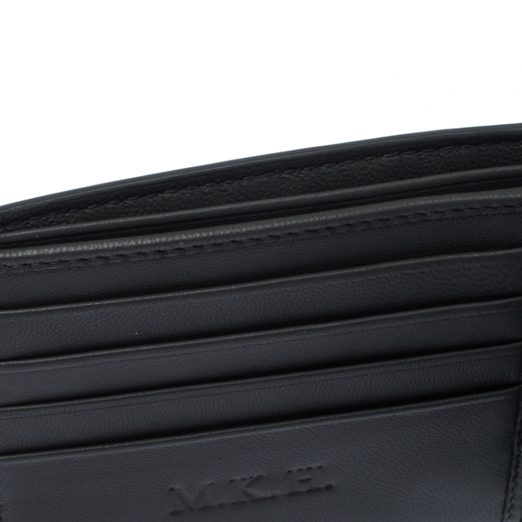 Pre Owned Bottega Veneta Black Intrecciato Leather Bifold Wallet