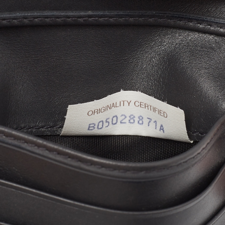 Pre Owned Bottega Veneta Dark Grey Intrecciato Leather Bifold Wallet