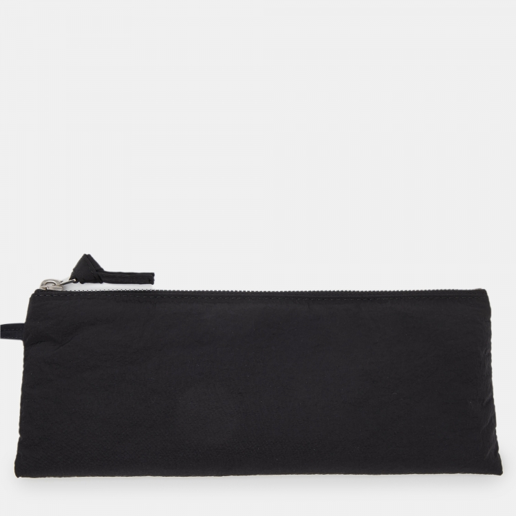 Pre Owned Bottega Veneta Black Intrecciato Nylon Cassette Messenger Bag