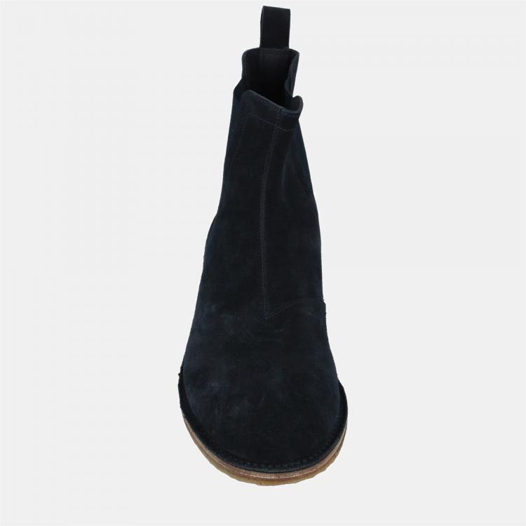 Pre Owned Bottega Veneta Navy Blue Suede Ankle Boots 44
