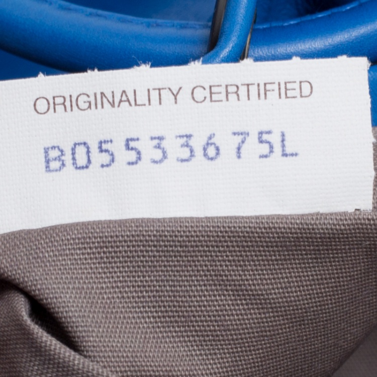 Pre Owned Bottega Veneta Blue Intrecciato Leather Drawstring Backpack