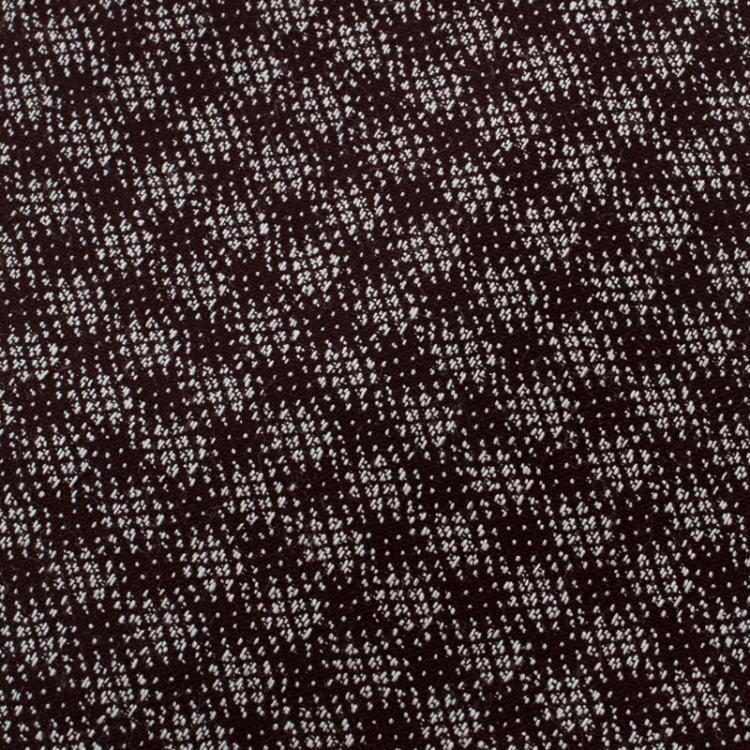 Pre Owned Bottega Veneta Burgundy Houndstooth Speckled Print Tie