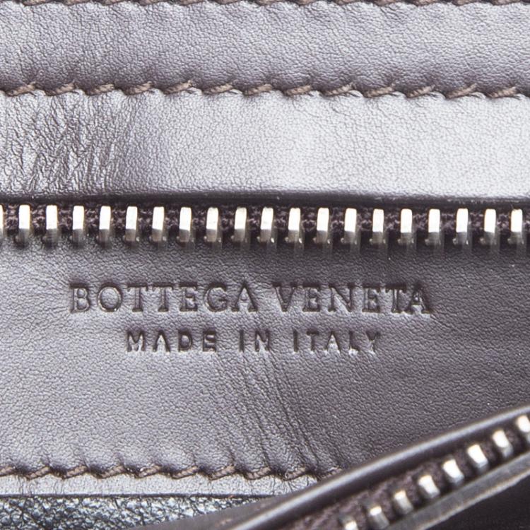 Pre Owned Bottega Veneta Black Intrecciato Leather Card Holder 8CC