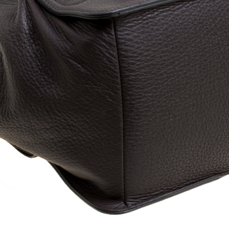Pre Owned Bottega Veneta Black Leather Tote
