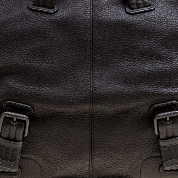 Pre Owned Bottega Veneta Black Leather Tote