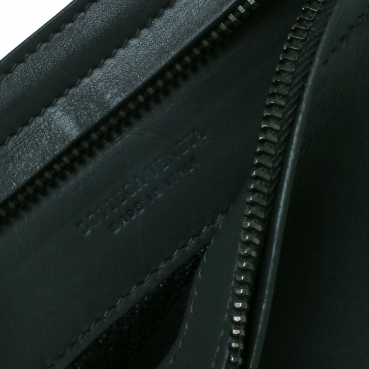 Pre Owned Bottega Veneta Grey Intrecciato Leather Card Holder 8CC